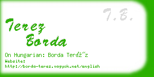 terez borda business card